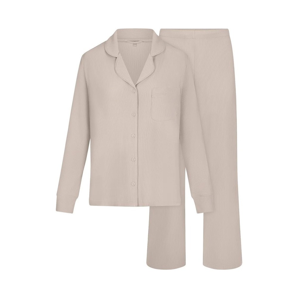 SKIMS Soft Lounge Sleep Set Pajamas Taupe 3X - Picture 13 of 13
